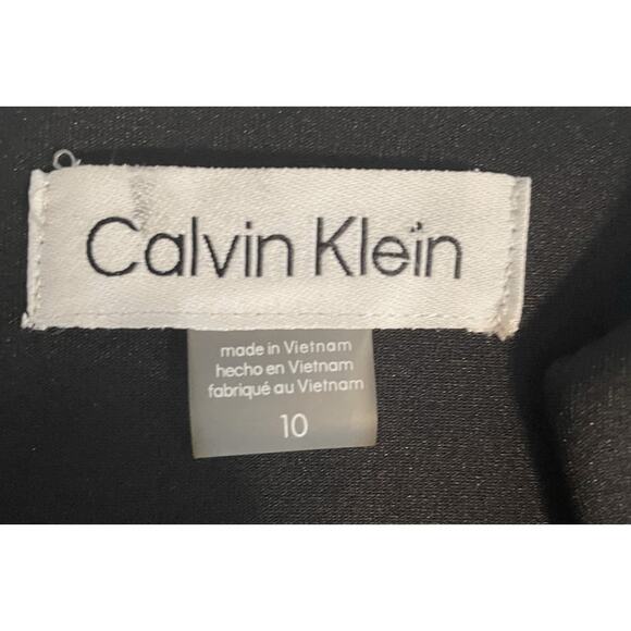 CALVIN KLEIN, SIZE 10, BLACK DRESS, HORSESHOE NECK - Picture 5 of 10